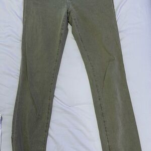 AG Adriano Goldschmied Olive Straight Leg Jeans